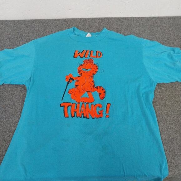 VINTAGE 1978 GARFIELD JIM DAVIS "WILD THANG!" T-SHIRT SIZE XL - Picture 2 of 4